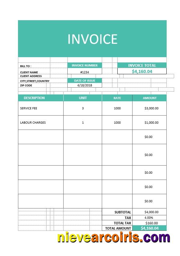 Business Service Invoice